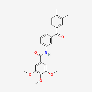 molecular formula C25H25NO5 B4010923 N-[3-(3,4-dimethylbenzoyl)phenyl]-3,4,5-trimethoxybenzamide 