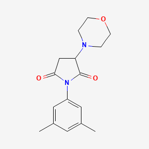 molecular formula C16H20N2O3 B4010936 1-(3,5-dimethylphenyl)-3-(4-morpholinyl)-2,5-pyrrolidinedione 