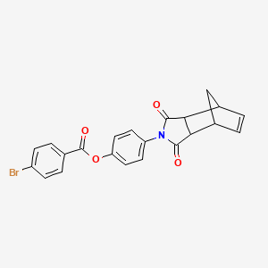 4-(3,5-dioxo-4-azatricyclo[5.2.1.0~2,6~]dec-8-en-4-yl)phenyl 4-bromobenzoate