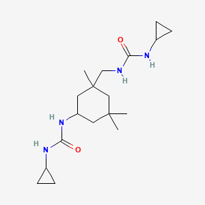 molecular formula C18H32N4O2 B4010955 N-环丙基-N'-[3-({[(环丙基氨基)羰基]氨基}甲基)-3,5,5-三甲基环己基]脲 
