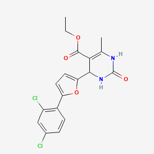 ethyl 4-[5-(2,4-dichlorophenyl)-2-furyl]-6-methyl-2-oxo-1,2,3,4-tetrahydro-5-pyrimidinecarboxylate