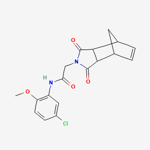 molecular formula C18H17ClN2O4 B4010971 N-(5-chloro-2-methoxyphenyl)-2-(3,5-dioxo-4-azatricyclo[5.2.1.0~2,6~]dec-8-en-4-yl)acetamide 