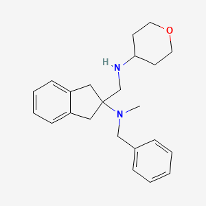molecular formula C23H30N2O B4010977 N-({2-[benzyl(methyl)amino]-2,3-dihydro-1H-inden-2-yl}methyl)tetrahydro-2H-pyran-4-amine 