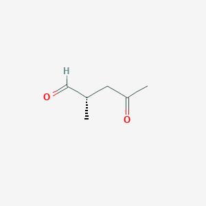 molecular formula C6H10O2 B040110 (2S)-2-Methyl-4-oxopentanal CAS No. 120810-81-3