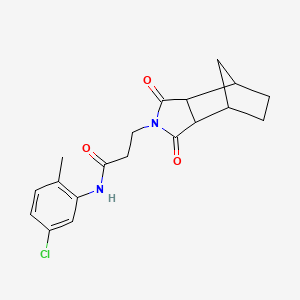 molecular formula C19H21ClN2O3 B4011018 N-(5-chloro-2-methylphenyl)-3-(3,5-dioxo-4-azatricyclo[5.2.1.0~2,6~]dec-4-yl)propanamide 