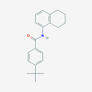 molecular formula C21H25NO B401102 4-tert-butyl-N-(5,6,7,8-tetrahydronaphthalen-1-yl)benzamide 