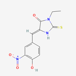 3-ethyl-5-(4-hydroxy-3-nitrobenzylidene)-2-thioxo-4-imidazolidinone