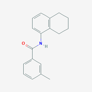 molecular formula C18H19NO B401104 3-methyl-N-(5,6,7,8-tetrahydronaphthalen-1-yl)benzamide 