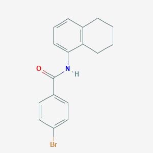 molecular formula C17H16BrNO B401105 4-bromo-N-(5,6,7,8-tetrahydronaphthalen-1-yl)benzamide 