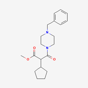 molecular formula C20H28N2O3 B4011064 methyl 3-(4-benzyl-1-piperazinyl)-2-cyclopentyl-3-oxopropanoate 