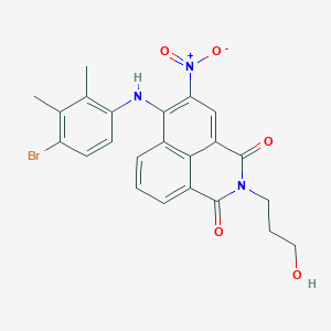 6-[(4-bromo-2,3-dimethylphenyl)amino]-2-(3-hydroxypropyl)-5-nitro-1H-benzo[de]isoquinoline-1,3(2H)-dione