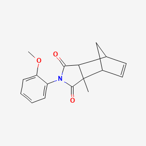 molecular formula C17H17NO3 B4011076 4-(2-methoxyphenyl)-2-methyl-4-azatricyclo[5.2.1.0~2,6~]dec-8-ene-3,5-dione 