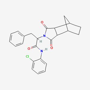 N-(2-chlorophenyl)-2-(3,5-dioxo-4-azatricyclo[5.2.1.0~2,6~]dec-4-yl)-3-phenylpropanamide