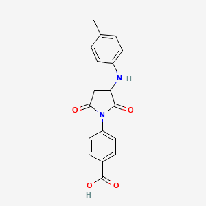 4-{3-[(4-methylphenyl)amino]-2,5-dioxo-1-pyrrolidinyl}benzoic acid