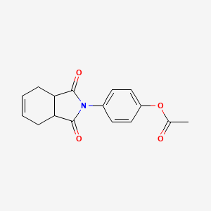 molecular formula C16H15NO4 B4011114 4-(1,3-dioxo-1,3,3a,4,7,7a-hexahydro-2H-isoindol-2-yl)phenyl acetate 