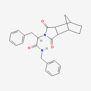 molecular formula C25H26N2O3 B4011127 N-benzyl-2-(3,5-dioxo-4-azatricyclo[5.2.1.0~2,6~]dec-4-yl)-3-phenylpropanamide 
