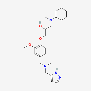 1-[cyclohexyl(methyl)amino]-3-(2-methoxy-4-{[methyl(1H-pyrazol-5-ylmethyl)amino]methyl}phenoxy)-2-propanol
