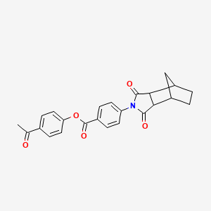 molecular formula C24H21NO5 B4011143 4-acetylphenyl 4-(3,5-dioxo-4-azatricyclo[5.2.1.0~2,6~]dec-4-yl)benzoate 