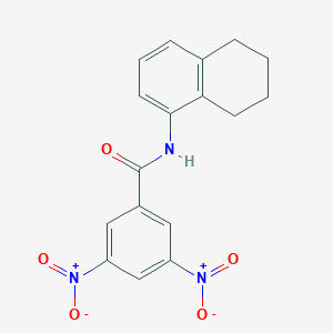 molecular formula C17H15N3O5 B401116 3,5-dinitro-N-(5,6,7,8-tetrahydronaphthalen-1-yl)benzamide 