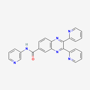 molecular formula C24H16N6O B4011162 2,3-di-2-pyridinyl-N-3-pyridinyl-6-quinoxalinecarboxamide 