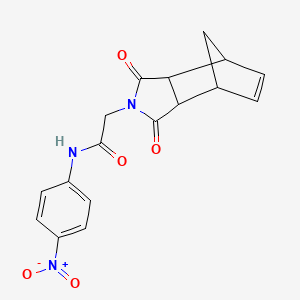 molecular formula C17H15N3O5 B4011165 2-(3,5-dioxo-4-azatricyclo[5.2.1.0~2,6~]dec-8-en-4-yl)-N-(4-nitrophenyl)acetamide 