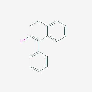 molecular formula C16H13I B040112 3-Iodo-4-phenyl-1,2-dihydronaphthalene CAS No. 117408-90-9