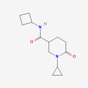 molecular formula C13H20N2O2 B4011206 N-cyclobutyl-1-cyclopropyl-6-oxo-3-piperidinecarboxamide 