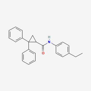 molecular formula C24H23NO B4011233 N-(4-ethylphenyl)-2,2-diphenylcyclopropanecarboxamide 