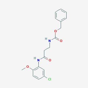 molecular formula C18H19ClN2O4 B4011276 benzyl {3-[(5-chloro-2-methoxyphenyl)amino]-3-oxopropyl}carbamate 
