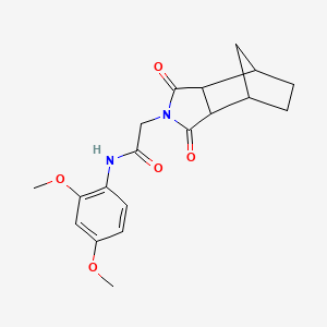 molecular formula C19H22N2O5 B4011284 N-(2,4-dimethoxyphenyl)-2-(3,5-dioxo-4-azatricyclo[5.2.1.0~2,6~]dec-4-yl)acetamide 
