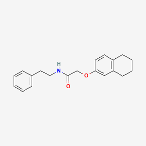 molecular formula C20H23NO2 B4011300 N-(2-phenylethyl)-2-(5,6,7,8-tetrahydro-2-naphthalenyloxy)acetamide 