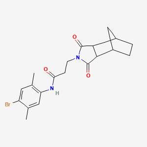 molecular formula C20H23BrN2O3 B4011304 N-(4-bromo-2,5-dimethylphenyl)-3-(3,5-dioxo-4-azatricyclo[5.2.1.0~2,6~]dec-4-yl)propanamide 