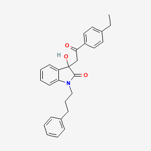 3-[2-(4-ethylphenyl)-2-oxoethyl]-3-hydroxy-1-(3-phenylpropyl)-1,3-dihydro-2H-indol-2-one