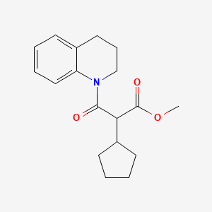 molecular formula C18H23NO3 B4011322 2-环戊基-3-(3,4-二氢-1(2H)-喹啉基)-3-氧代丙酸甲酯 