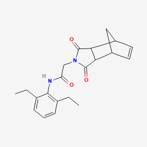 molecular formula C21H24N2O3 B4011337 N-(2,6-diethylphenyl)-2-(3,5-dioxo-4-azatricyclo[5.2.1.0~2,6~]dec-8-en-4-yl)acetamide 