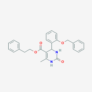 molecular formula C27H26N2O4 B401135 2-Phenylethyl 4-[2-(benzyloxy)phenyl]-6-methyl-2-oxo-1,2,3,4-tetrahydropyrimidine-5-carboxylate 