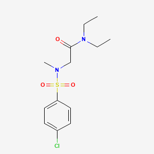 molecular formula C13H19ClN2O3S B4011350 N~2~-[(4-chlorophenyl)sulfonyl]-N~1~,N~1~-diethyl-N~2~-methylglycinamide 