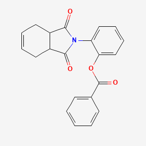 molecular formula C21H17NO4 B4011357 2-(1,3-dioxo-1,3,3a,4,7,7a-hexahydro-2H-isoindol-2-yl)phenyl benzoate 