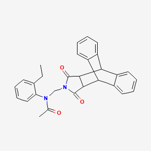 N-[(16,18-dioxo-17-azapentacyclo[6.6.5.0~2,7~.0~9,14~.0~15,19~]nonadeca-2,4,6,9,11,13-hexaen-17-yl)methyl]-N-(2-ethylphenyl)acetamide