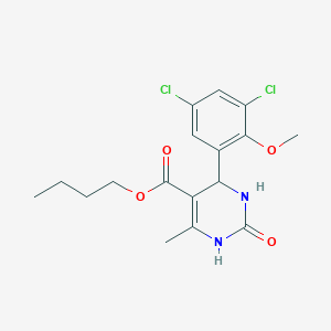 molecular formula C17H20Cl2N2O4 B401139 Butyl 4-(3,5-dichloro-2-methoxyphenyl)-6-methyl-2-oxo-1,2,3,4-tetrahydropyrimidine-5-carboxylate 