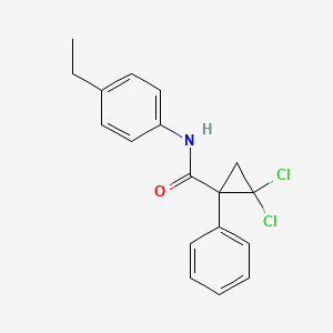 2,2-dichloro-N-(4-ethylphenyl)-1-phenylcyclopropanecarboxamide