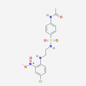 molecular formula C16H17ClN4O5S B4011422 N-{4-[({2-[(4-chloro-2-nitrophenyl)amino]ethyl}amino)sulfonyl]phenyl}acetamide 