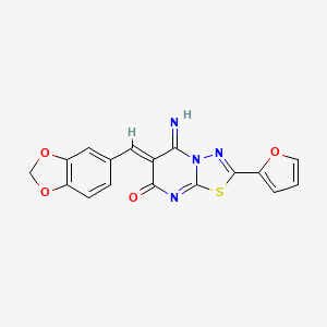 6-(1,3-benzodioxol-5-ylmethylene)-2-(2-furyl)-5-imino-5,6-dihydro-7H-[1,3,4]thiadiazolo[3,2-a]pyrimidin-7-one