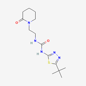 molecular formula C14H23N5O2S B4011436 N-(5-tert-butyl-1,3,4-thiadiazol-2-yl)-N'-[2-(2-oxopiperidin-1-yl)ethyl]urea 