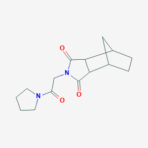 molecular formula C15H20N2O3 B4011437 4-[2-oxo-2-(1-pyrrolidinyl)ethyl]-4-azatricyclo[5.2.1.0~2,6~]decane-3,5-dione 