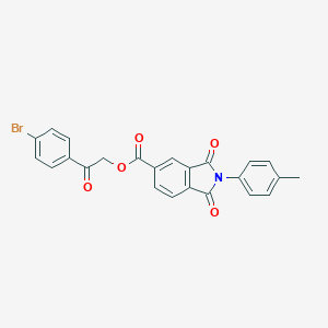 molecular formula C24H16BrNO5 B401145 2-(4-Bromophenyl)-2-oxoethyl 2-(4-methylphenyl)-1,3-dioxoisoindoline-5-carboxylate 