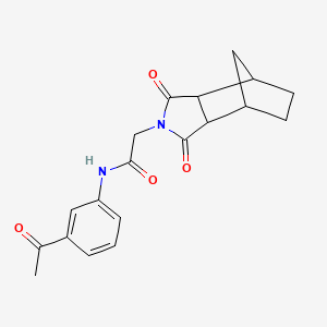 molecular formula C19H20N2O4 B4011454 N-(3-acetylphenyl)-2-(3,5-dioxo-4-azatricyclo[5.2.1.0~2,6~]dec-4-yl)acetamide 