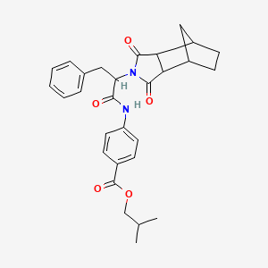 isobutyl 4-{[2-(3,5-dioxo-4-azatricyclo[5.2.1.0~2,6~]dec-4-yl)-3-phenylpropanoyl]amino}benzoate