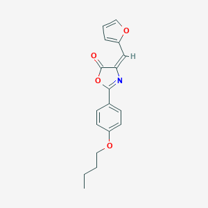 molecular formula C18H17NO4 B401147 2-(4-butoxyphenyl)-4-(2-furylmethylene)-1,3-oxazol-5(4H)-one 
