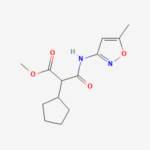 molecular formula C13H18N2O4 B4011474 methyl 2-cyclopentyl-3-[(5-methyl-3-isoxazolyl)amino]-3-oxopropanoate 